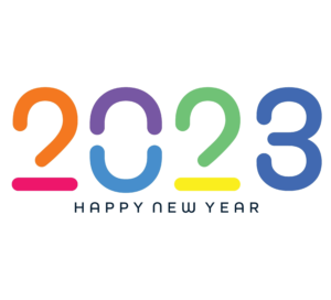 a graphic that says 2023 Happy New Year
